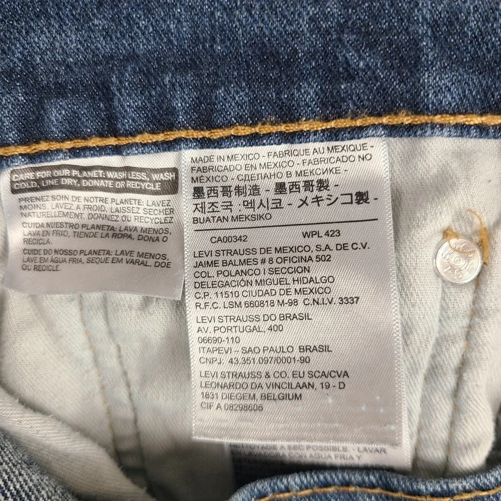 Levi's 505 Jeans Mens 32x32 Blue Regular Fit Straight Leg Dark Wash Denim
